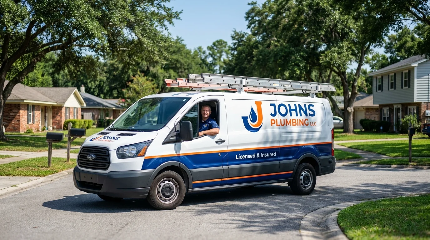 Johns Plumbing LLC service van in Miamisburg, OH