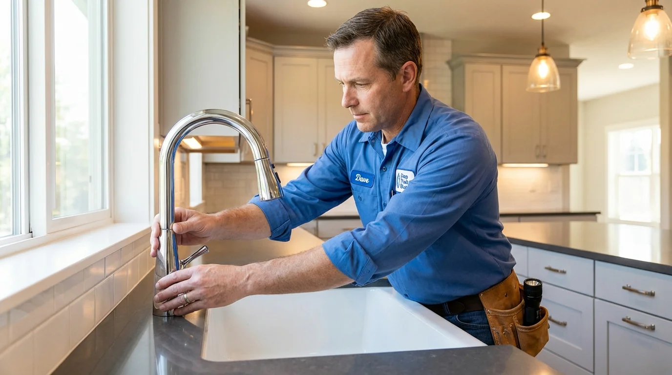 Kitchen faucet installation by Johns Plumbing LLC in Miamisburg